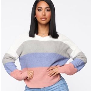 On The Way Sweater - Ivory/combo - Large